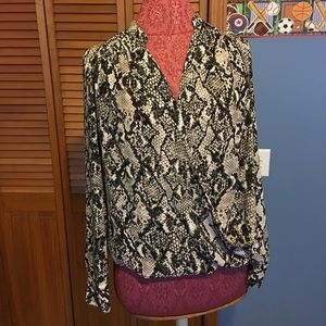 Snake skin print blouse by INC